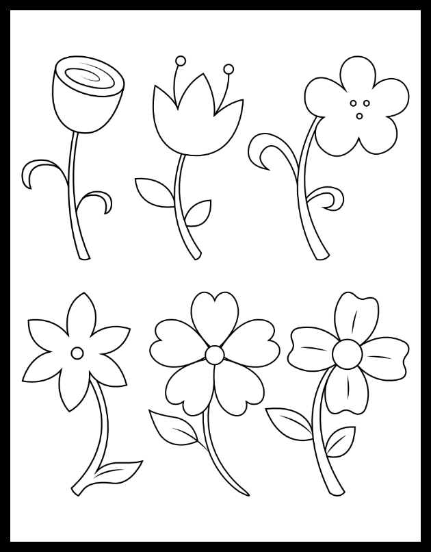 Easy Flower Coloring Pages 15 Simply Coloring Pages