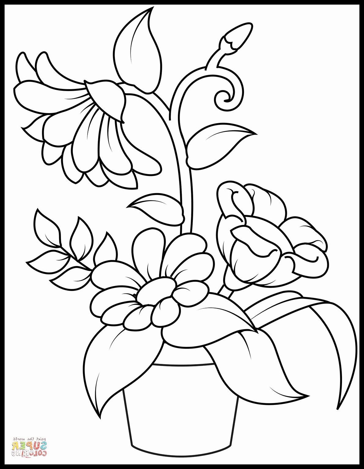 Easy Flower Coloring Pages 4 Simply Coloring Pages