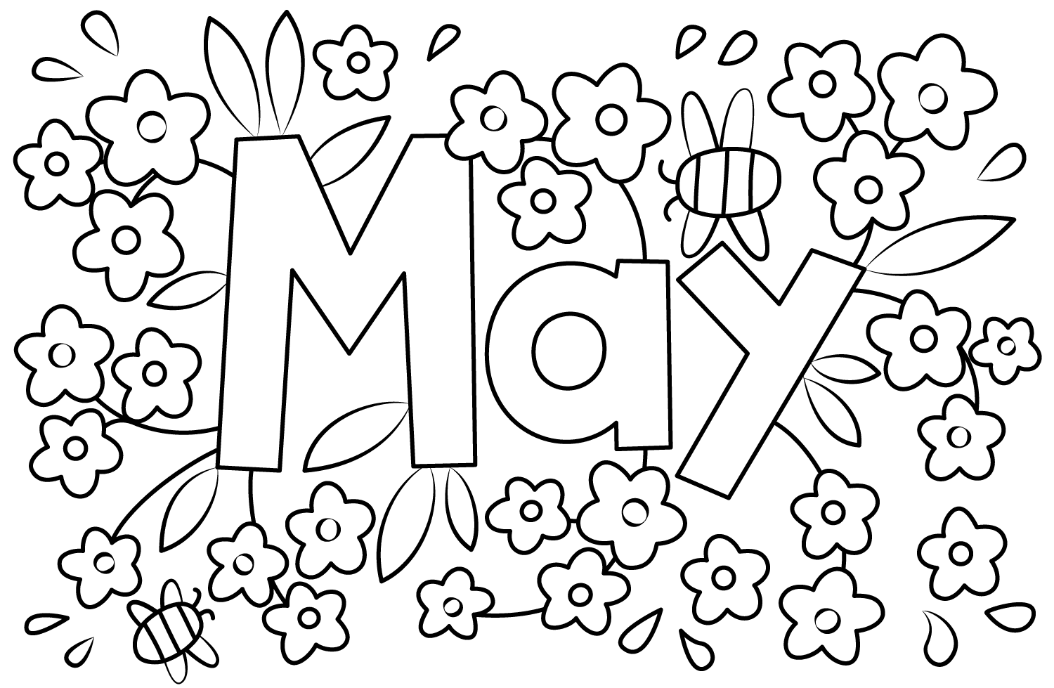 may coloring pages free printable