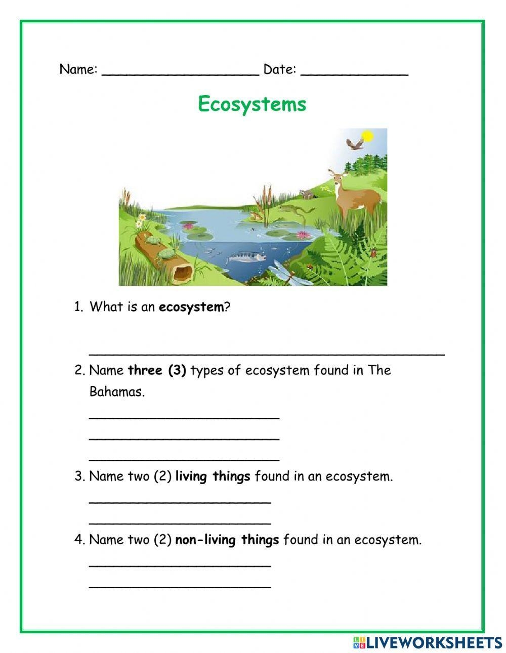 Ecology Worksheets Worksheets Library
