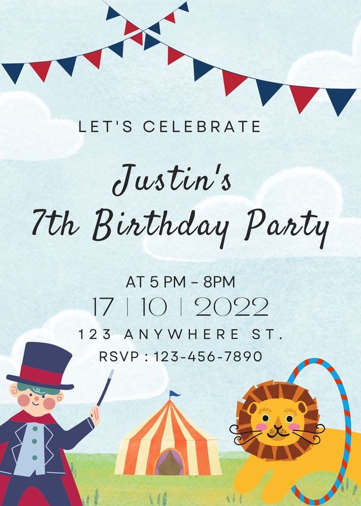 Editable And Printable Birthday Invitation Template You Can Edit The