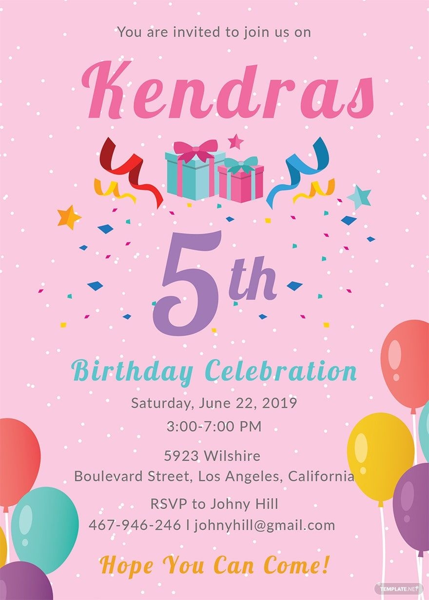 Editable Birthday Invitation Templates In PDF To Download