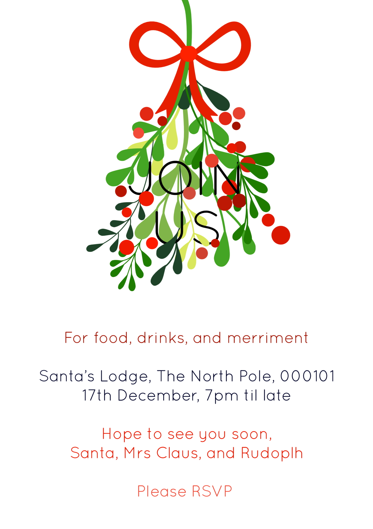 Editable Christmas Party Invitations Templates Free Printables