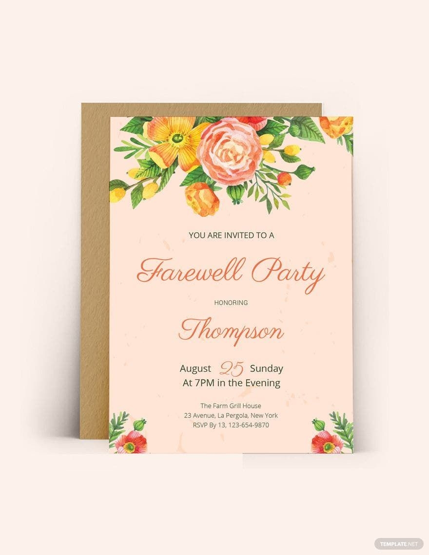 Editable Farewell Card Templates In Word To Download