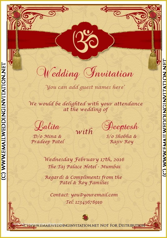 indian wedding invitation templates free download