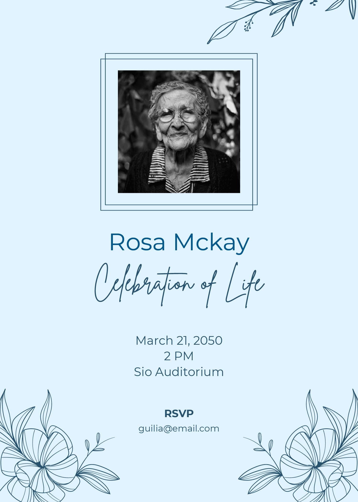 Editable Memorial Invitation Templates In Word To Download