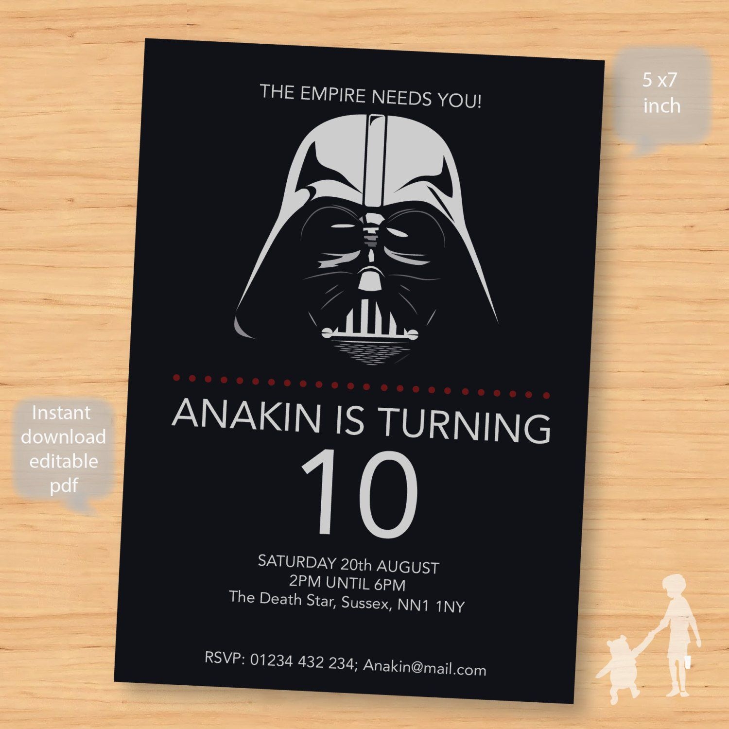 Editable Star Wars Invitation Template Dev onallcylinders