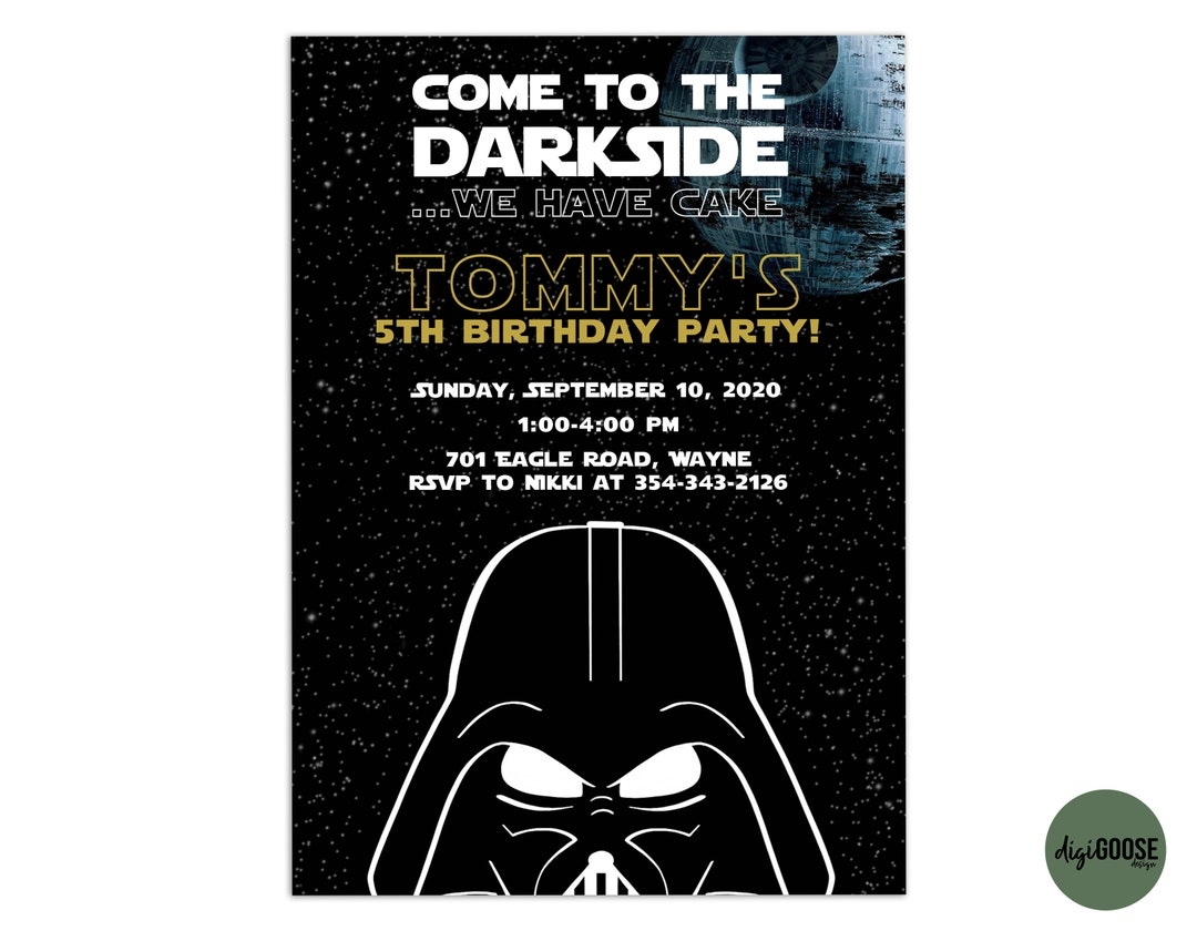 EDITABLE Star Wars Invitation TEMPLATE Printable Star Wars Birthday 