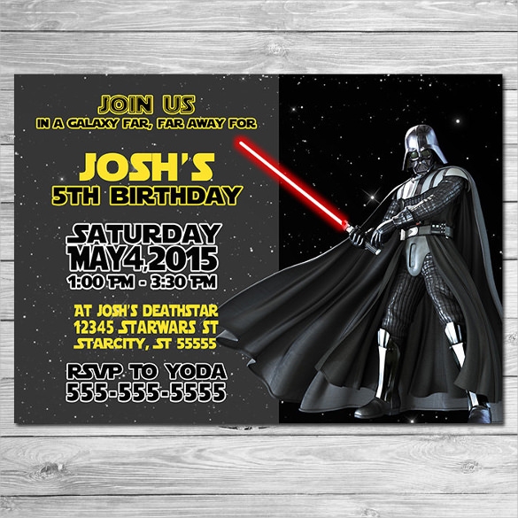 editable star wars invitation template