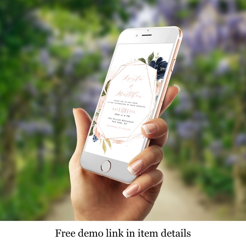Electronic Invitation Template Wedding Evite Text Message Etsy