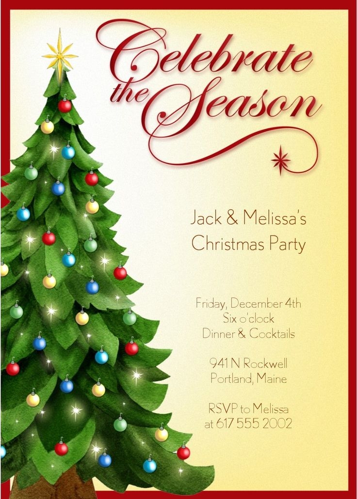 email template for christmas party invitation