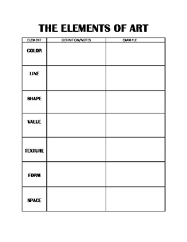 Elements And Principles Of Art Worksheet Kid Workshee Vrogue co