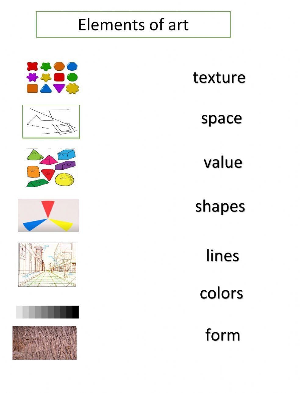 elements of art worksheet