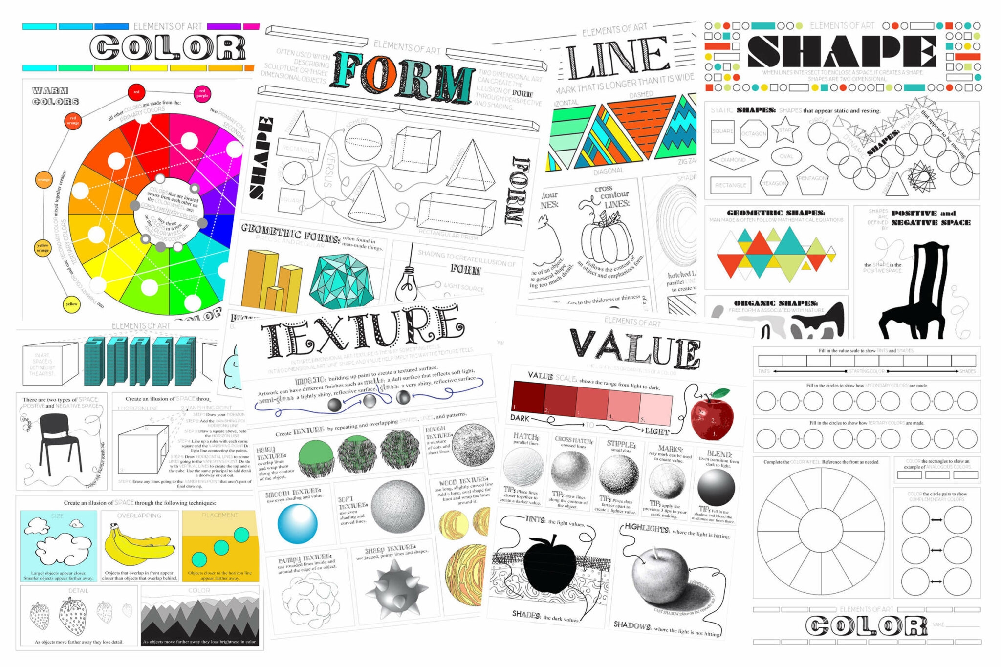 Elements Of Art Worksheet Pdf Arts Crafts Twinkl USA Worksheets 