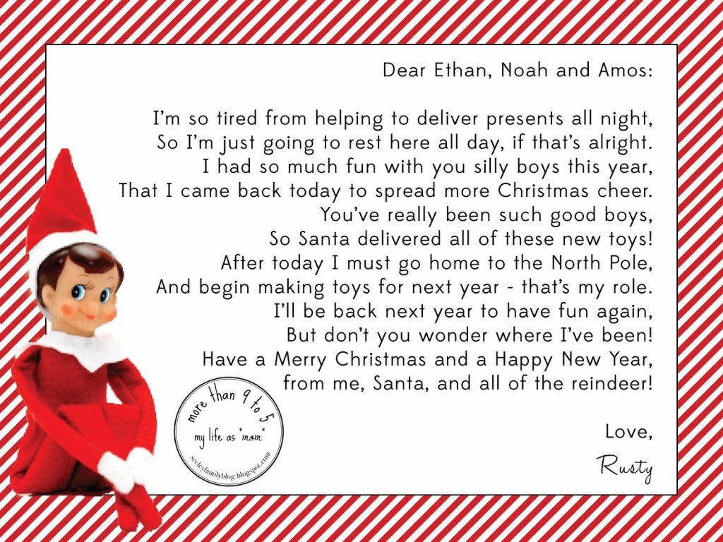 elf on the shelf template printable free