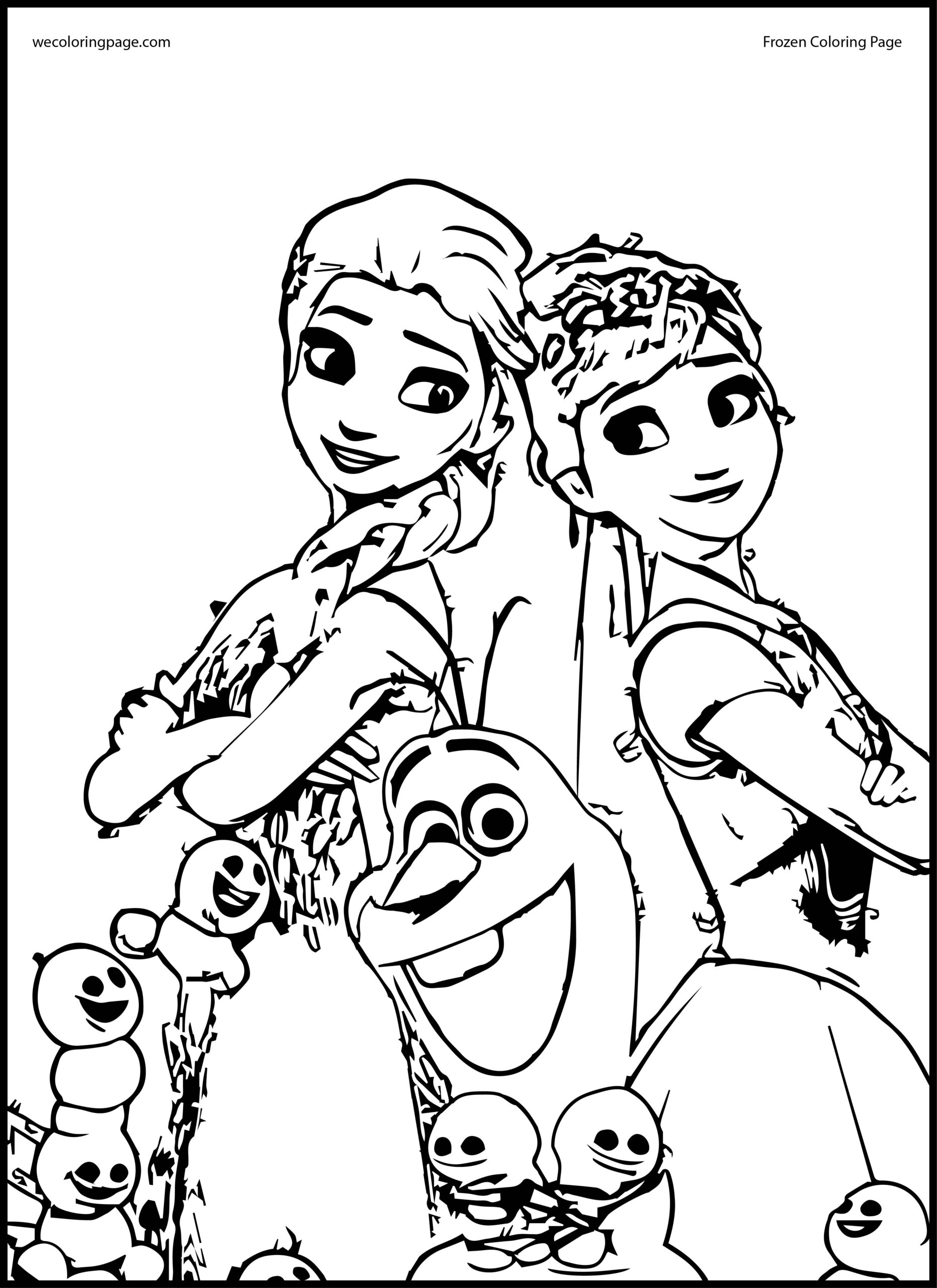Elsa And Anna Coloring Pages Coloring Home