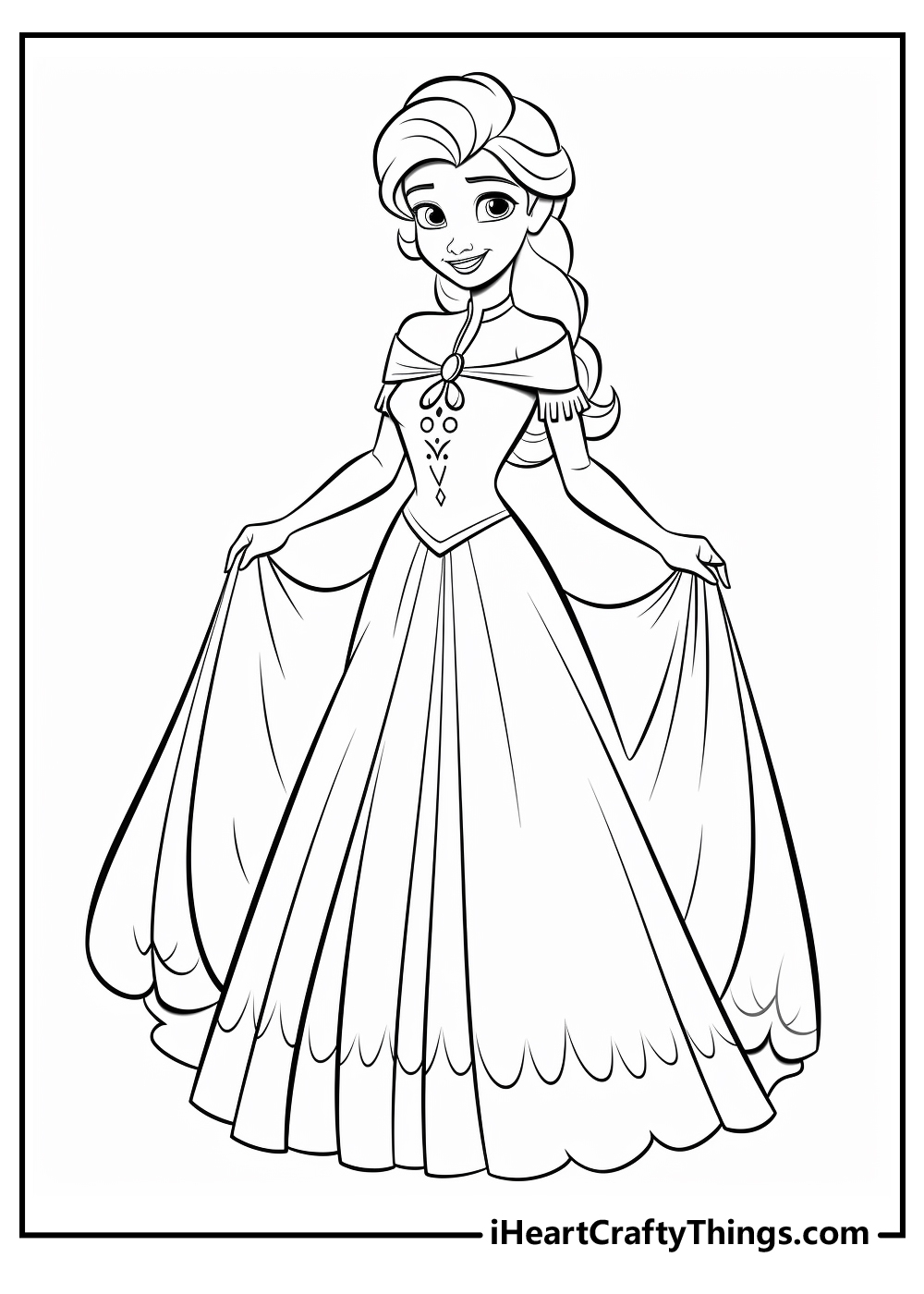 Elsa Coloring Pages 100 Free Printables Worksheets Library
