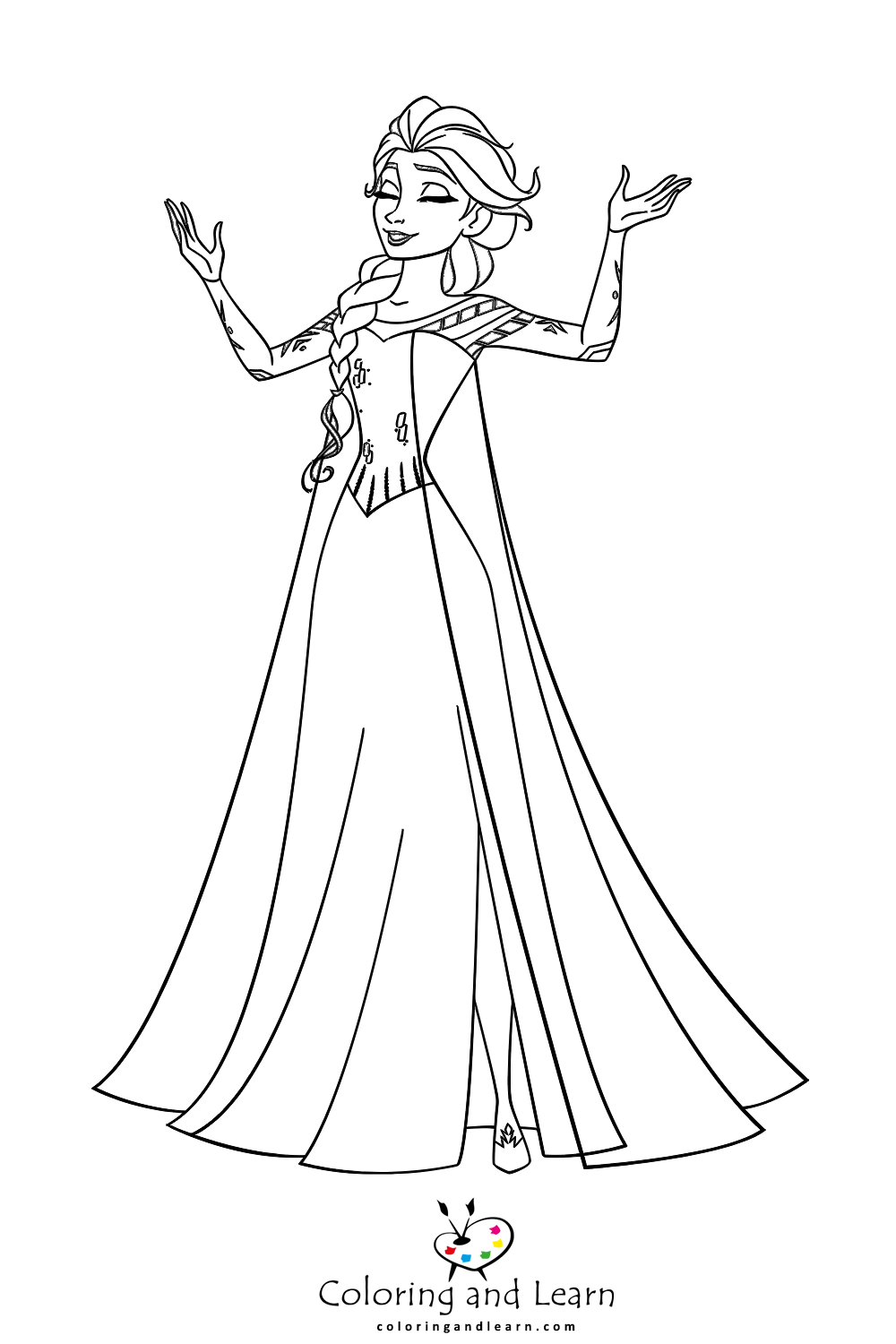 Elsa Coloring Pages 2023 Coloring And Learn