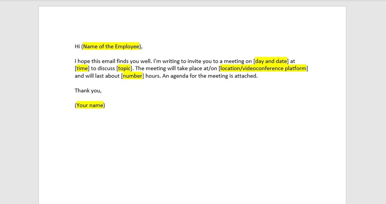 1:1 meeting invite template