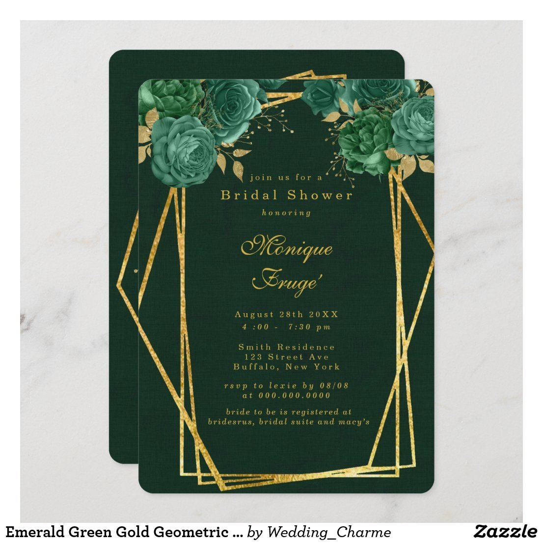 green invitation card template free download