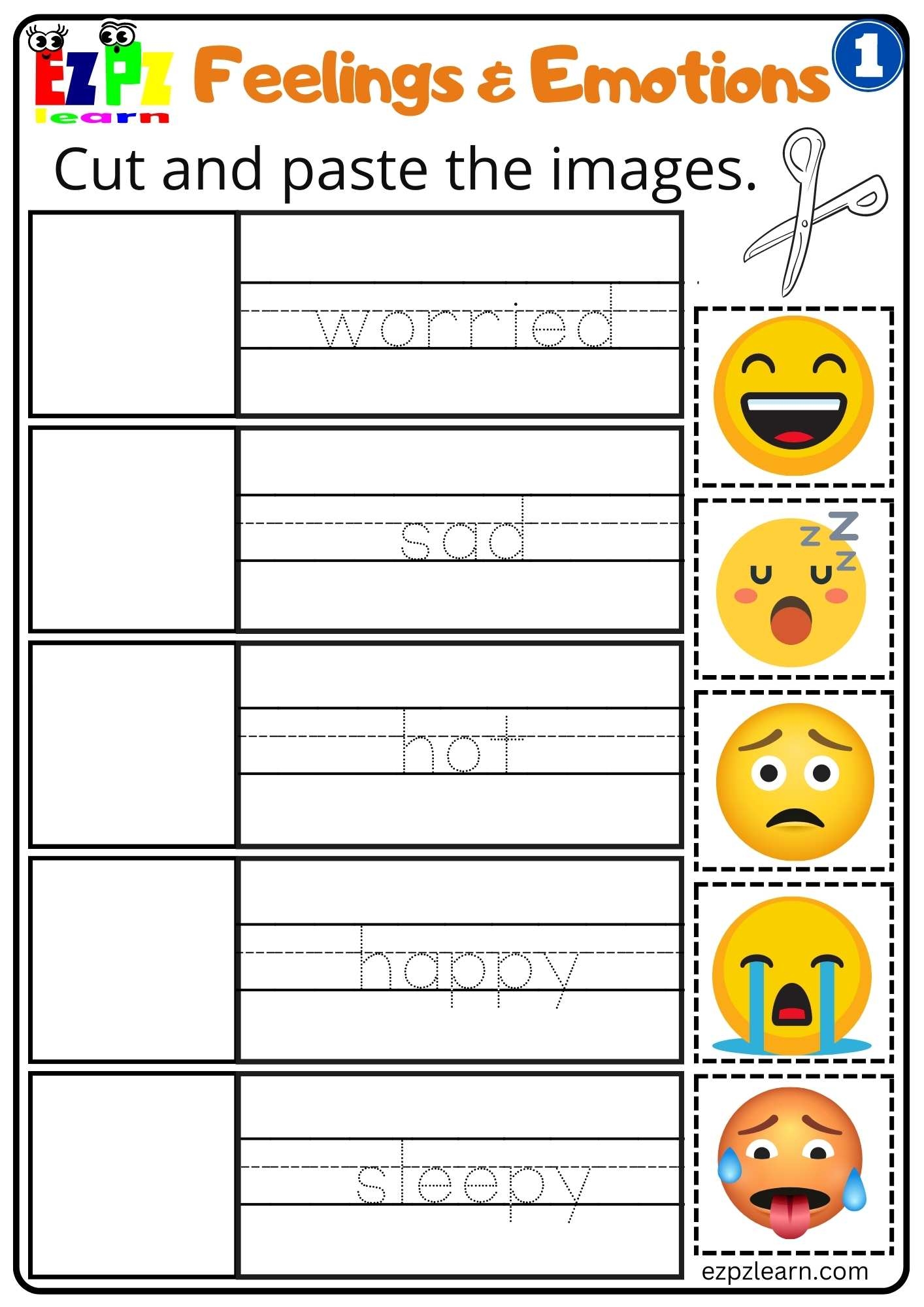 Emotion Matching Worksheet Worksheets Library