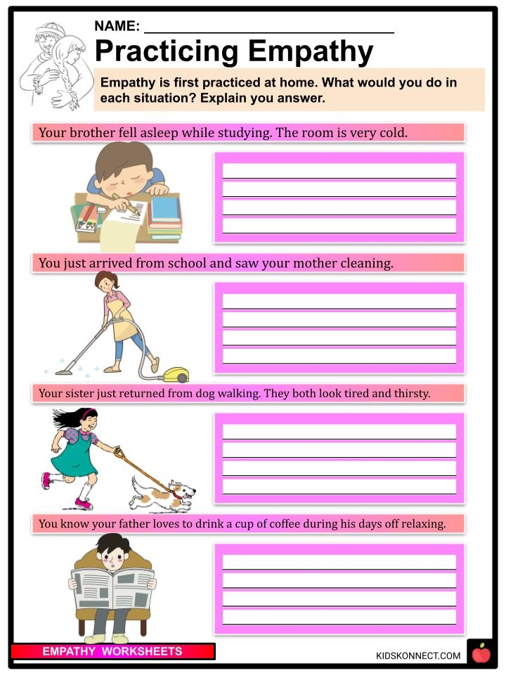 Empathy Worksheet Pack Teach Starter Worksheets Library