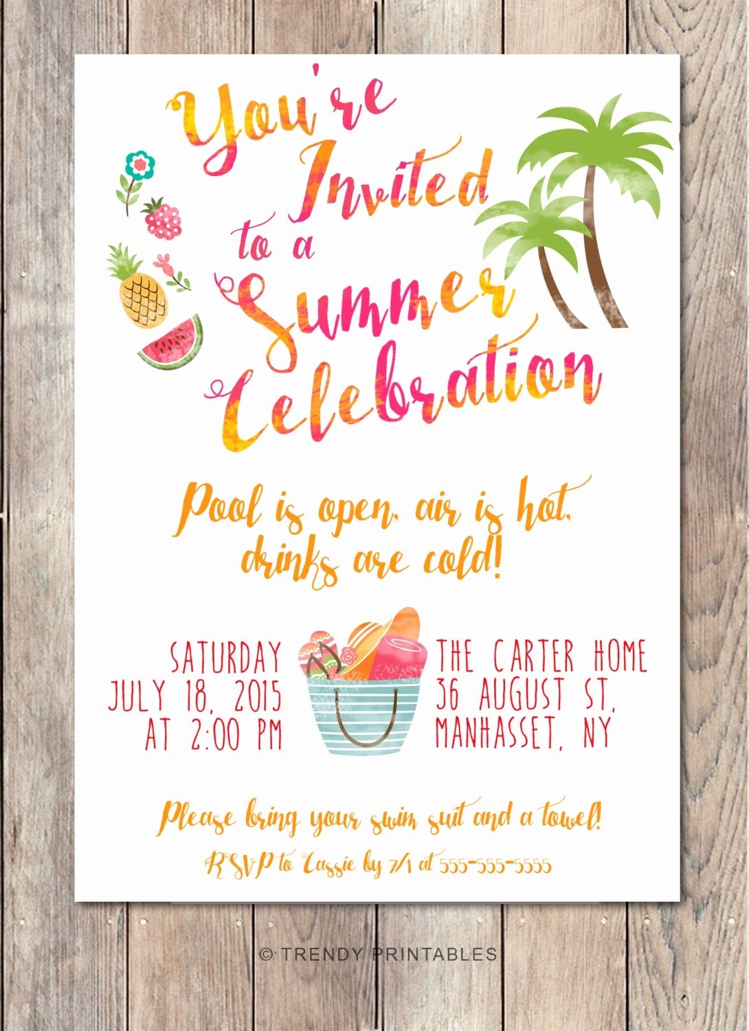 end of summer party invitation templates free