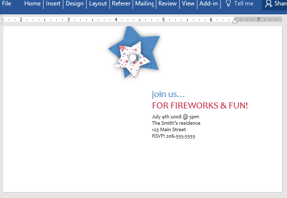 Event Invitation Template 4 Per Page