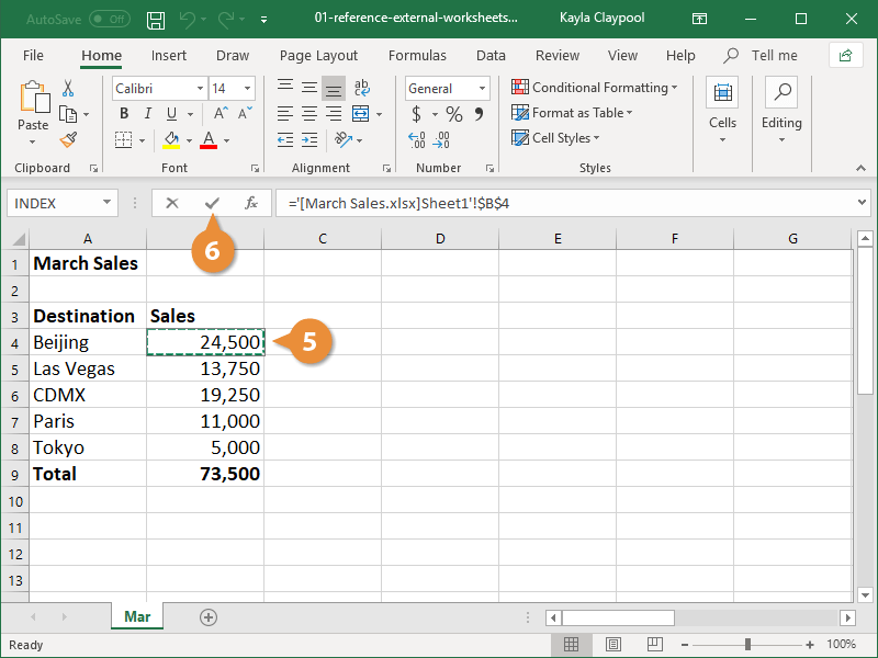 excel how to link worksheets