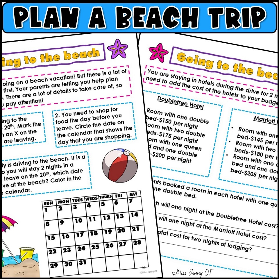 executive functioning worksheets