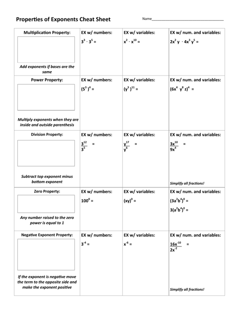 Exponents With Fractional Bases Worksheets K5 Learning Worksheets 