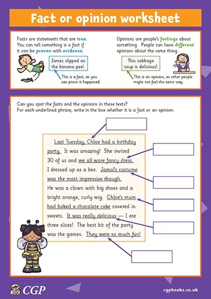 printable fact vs opinion worksheet pdf