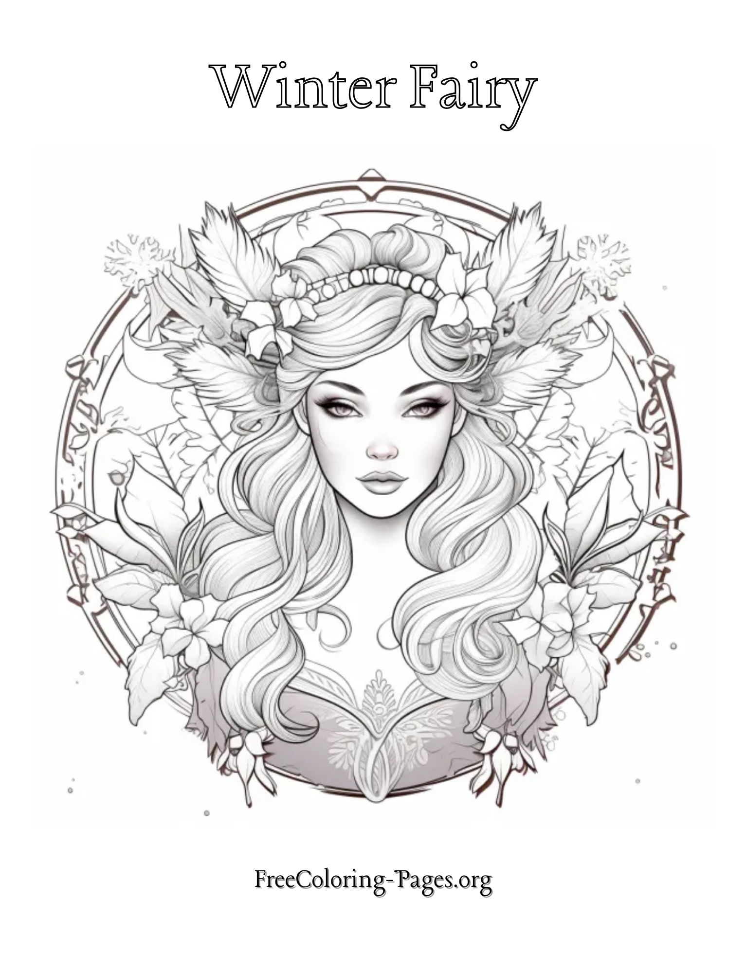 Fairy Coloring Pages And Sheets Free Printable Cute Designs To Color 