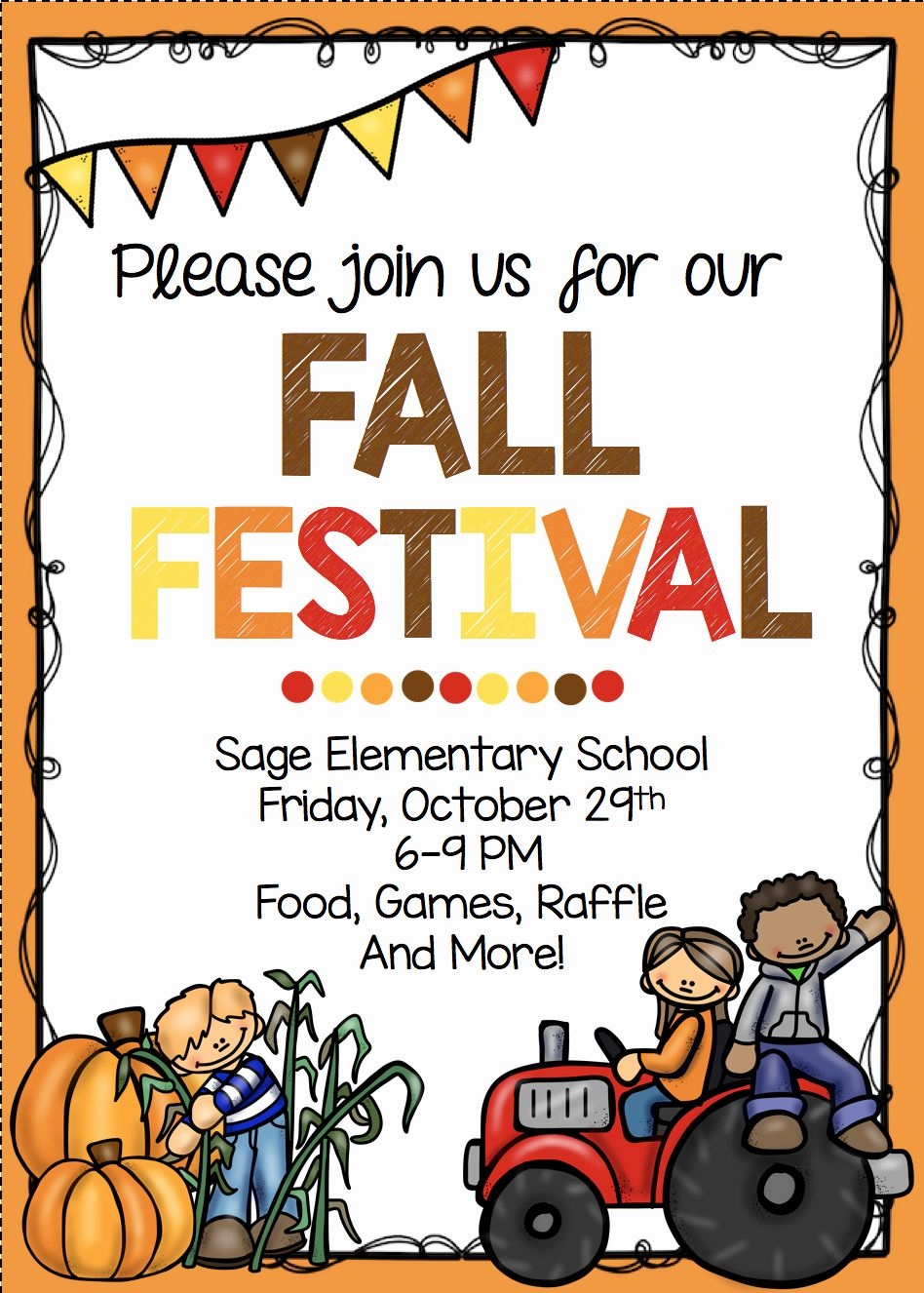 Fall Party Invitation Template