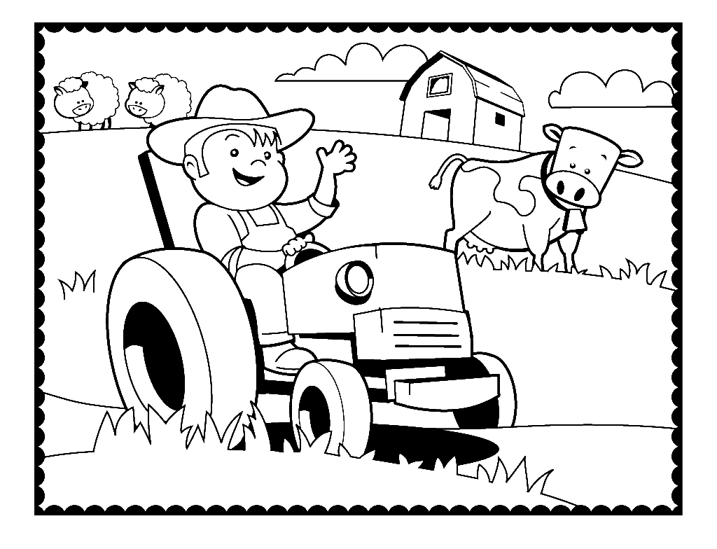 Farm Coloring Book Pages