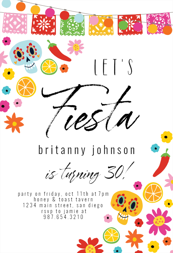 fiesta mexicana invitation template
