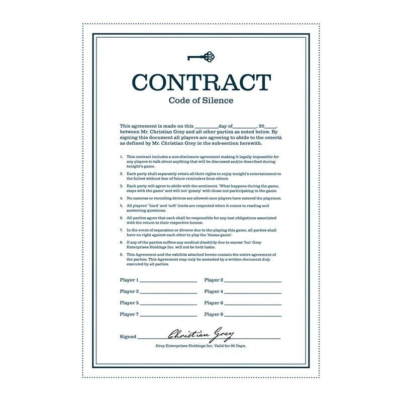 Fifty Shades Of Grey Contract Template Content Calendar Template