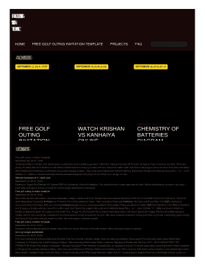Fillable Online FREE GOLF OUTING INVITATION TEMPLATE Fax Email Print 