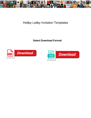 Fillable Online Hobby Lobby Invitation Templates Hobby Lobby 