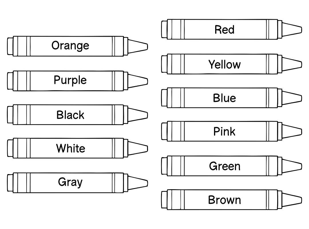 free crayon template printable