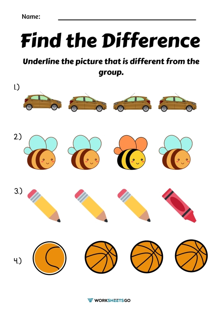 Find The Difference Worksheets WorksheetsGO