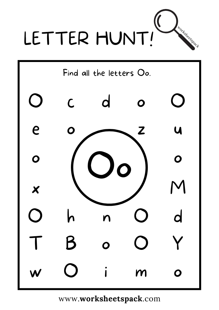 letter o worksheet