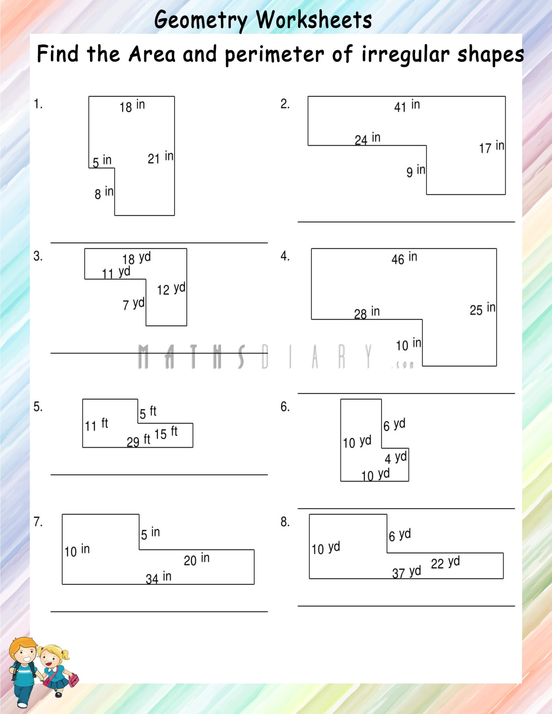 area of polygons worksheet