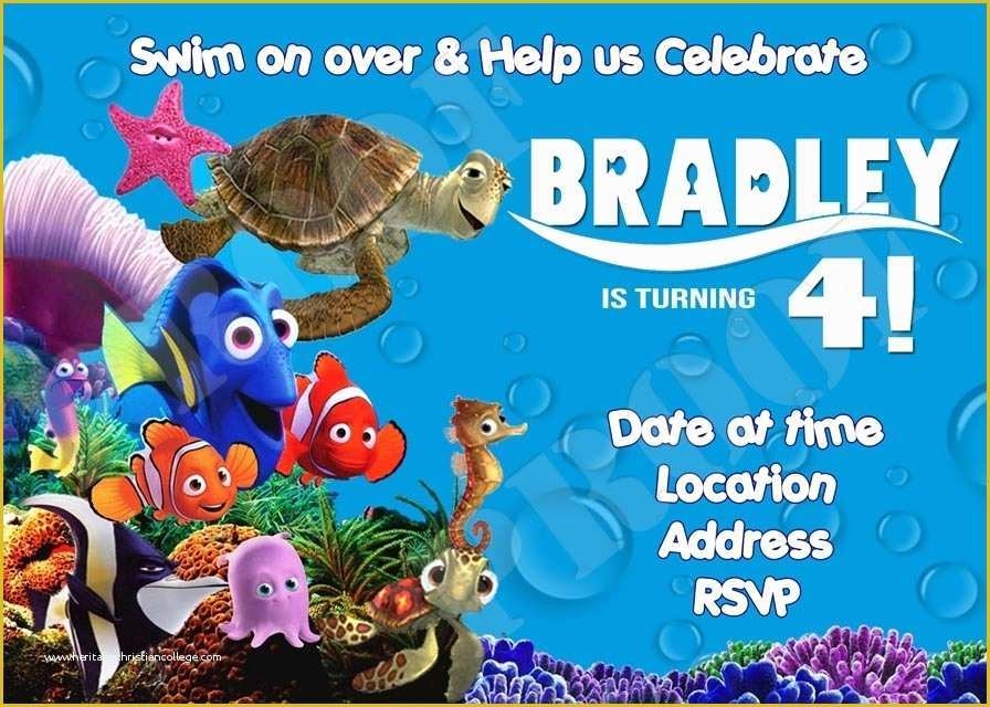 Finding Nemo Invitation Template Free Of Printable Finding Nemo 