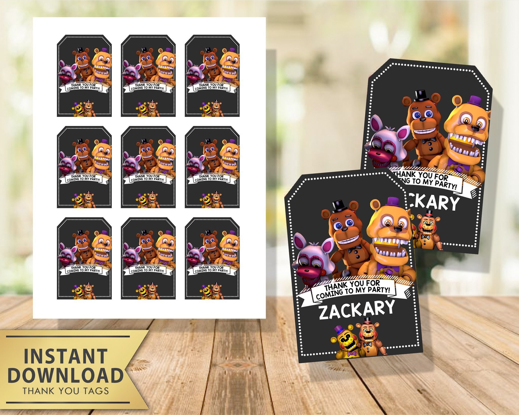 five nights at freddy's invitation template