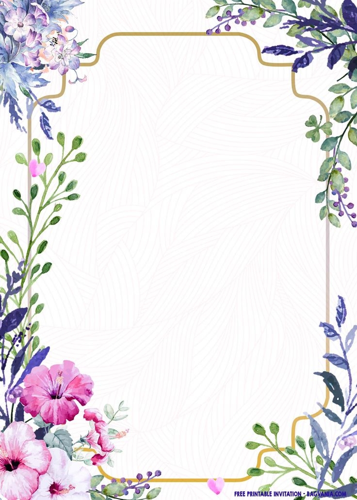 Floral Birthday Invitation Templates Free
