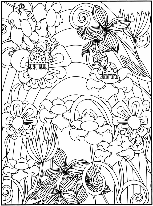 Flower Garden Coloring Pages To Download And Print For Free