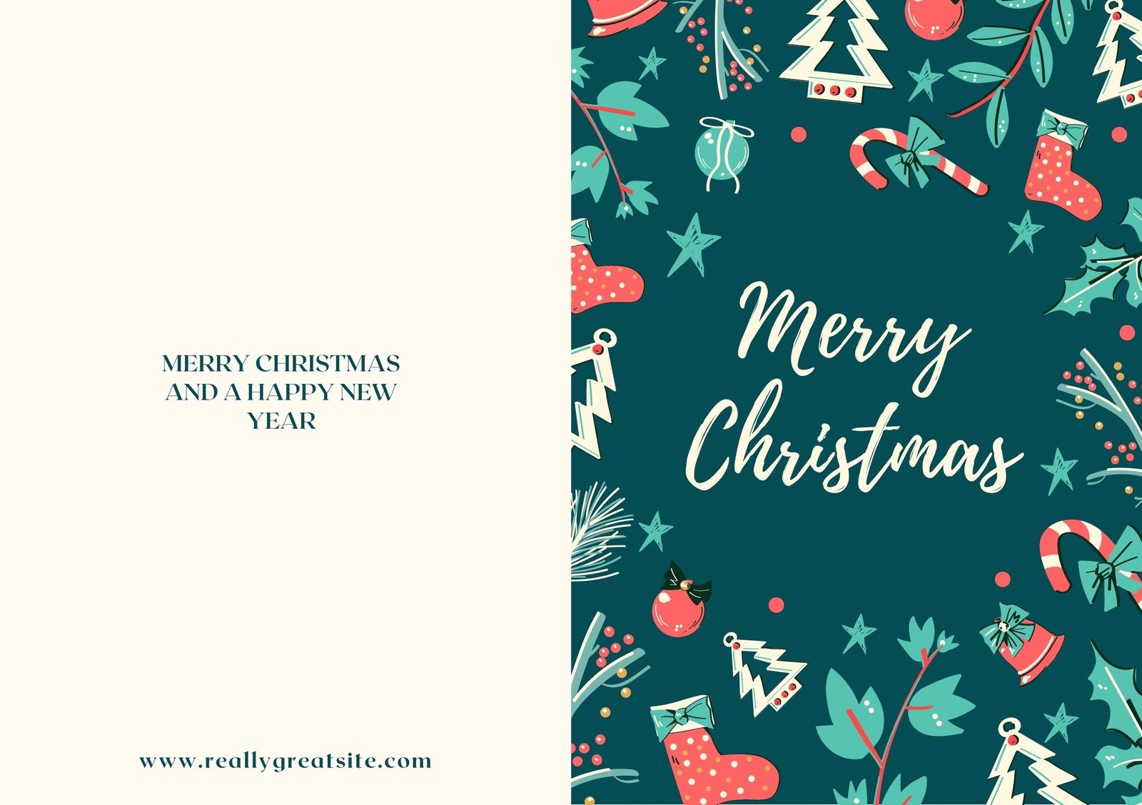 Foldable Christmas Cards Printable FREE Printable A Z