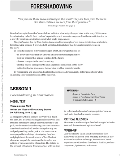Foreshadowing 2 PDF Worksheets Library