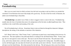 Foreshadowing Worksheets 15 Worksheets Worksheets Library